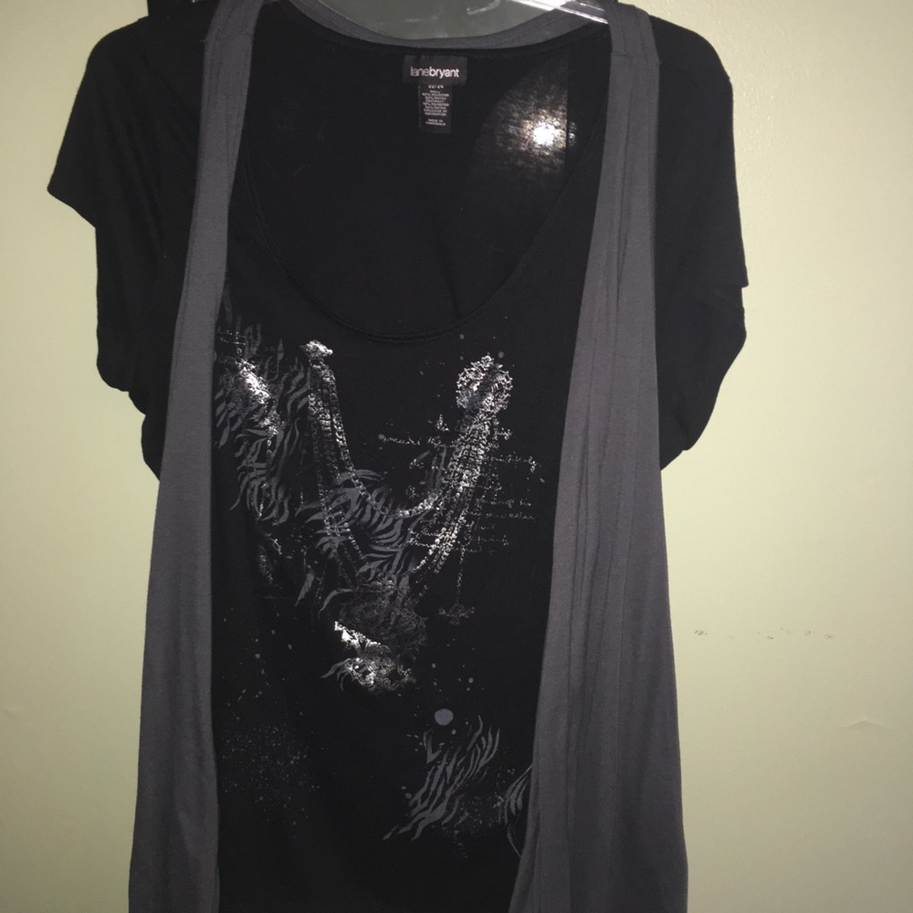 Lane Bryant vest/t shirt